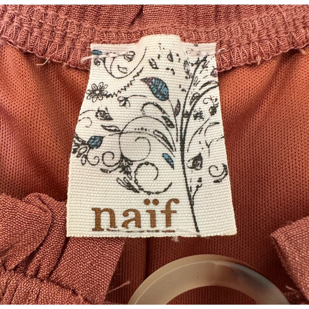 Naif Anthropologie Rust Colored Boho Shift Dress … - image 3